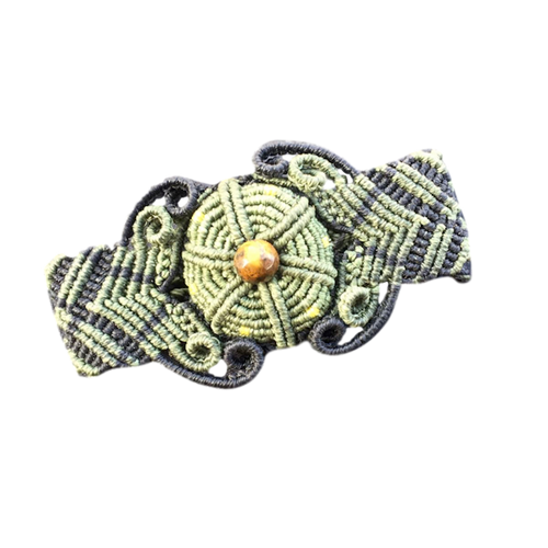 Mexican Macrame Peyote Button Bracelet - Fair Trade Gypsy