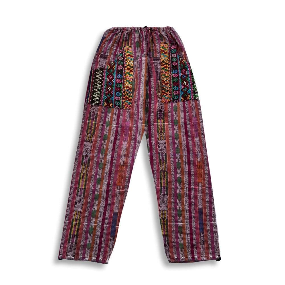 Guatemalan Corte Style Pants - Dark Pink