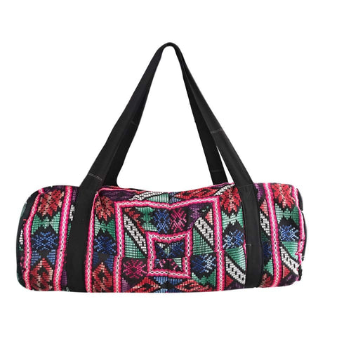 Large Handmade Guatemalan Duffel Bag - Zunil Geometry