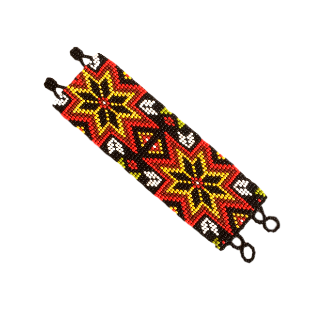 Huichol Indian Beaded Bracelet - Merkaba Geometry - Fair Trade Gypsy