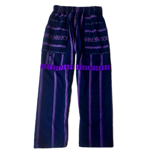 Guatemalan Corte Style Pants - Chichi Purple Stripe - Fair Trade Gypsy