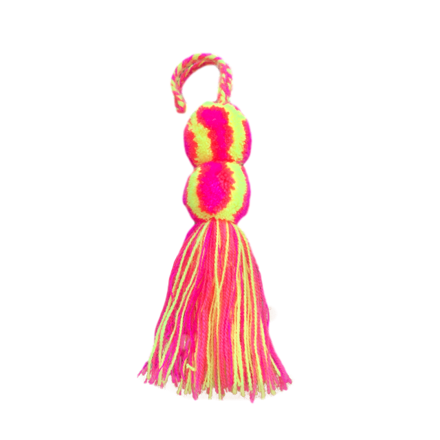 Mexican Pom Pom - Neon Pink & Yellow - Fair Trade Gypsy