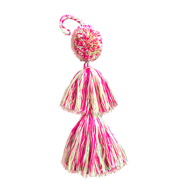 Mexican Pom Pom Tassel - Large Neon Pink - Fair Trade Gypsy